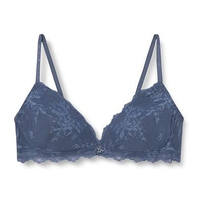 Giorgio Armani Woman's Eternal LACE Gewatteerde Triangle BH Blauw XL, Blauw, XL Giorgio Armani Woman's Eternal LACE Gewatteerde Triangle BH Blauw XL, Blauw, XL