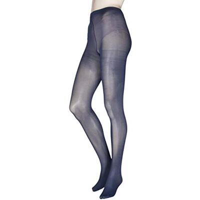 Charnos 40 denier ondoorzichtige panty voor dames, 2 paar, Blauw, M-L Charnos 40 denier ondoorzichtige panty voor dames, 2 paar, Blauw, M-L
