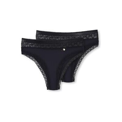 Dagi Dames Black 2 Pack Regular Waist Brazillian, Zwart, XL, zwart, XL Dagi Dames Black 2 Pack Regular Waist Brazillian, Zwart, XL, zwart, XL