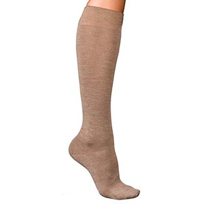FALKE Dames Kniekousen No. 1 Finest W Kh kasjmier lang eenkleurig 1 paar, Bruin Nutmeg Melange 5410, 37-38 FALKE Dames Kniekousen No. 1 Finest W Kh kasjmier lang eenkleurig 1 paar, Bruin Nutmeg Melange 5410, 37-38