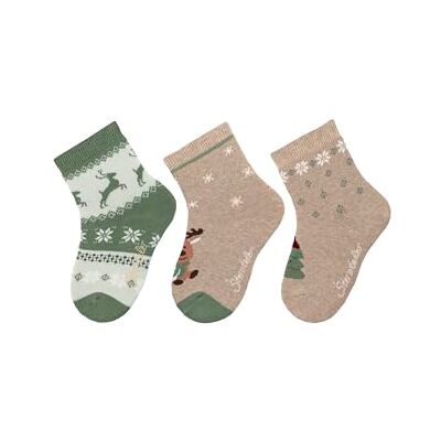 Sterntaler Unisex sokken 3-pack kerst Sterntaler Unisex sokken 3-pack kerst