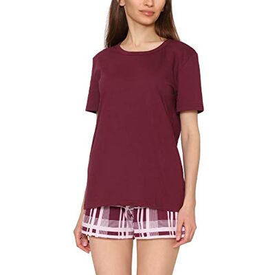 Merry Style Dames Pyjama MS10-177 (Claret/Geruit, L) Merry Style Dames Pyjama MS10-177 (Claret/Geruit, L)