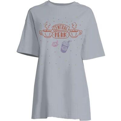 cotton division Nachthemd voor dames, Crème Blauw, S cotton division Nachthemd voor dames, Crème Blauw, S