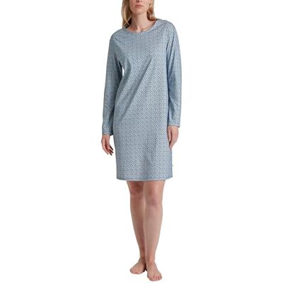 CALIDA Dames Ornament Nachthemd, Blue Cotton, 40-42, blauw katoen, 40/42 CALIDA Dames Ornament Nachthemd, Blue Cotton, 40-42, blauw katoen, 40/42