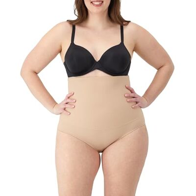 Maidenform Vrouwen Vet Vrij Dressing Hoge Taille Vormgeven Controle Knickers, Beige (Latte Lift), M Maidenform Vrouwen Vet Vrij Dressing Hoge Taille Vormgeven Controle Knickers, Beige (Latte Lift), M
