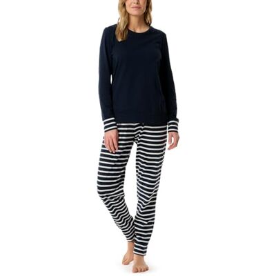 Schiesser Damen Schlafanzug lang Set mit Bündchen weiche Baumwolle Nightwear Schiesser Damen Schlafanzug lang Set mit Bündchen weiche Baumwolle Nightwear