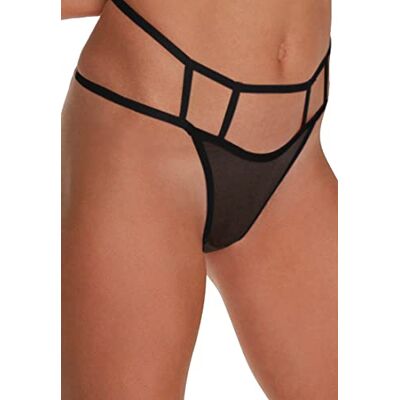 OW INTIMATES Dames Wendy Thong G-String Slipje, Schwarz, L, zwart, XS OW INTIMATES Dames Wendy Thong G-String Slipje, Schwarz, L, zwart, XS