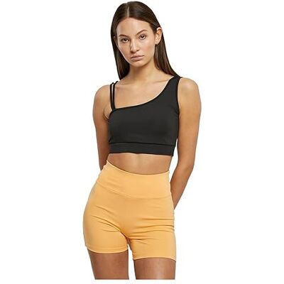 Urban Classics Dames gerecyclede asymmetrische beha, sportbeha voor dames, zwart, Zwart, 3XL EU Urban Classics Dames gerecyclede asymmetrische beha, sportbeha voor dames, zwart, Zwart, 3XL EU