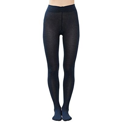 ESPRIT dames panty Plain wolmix, 1 stuks, blauw (Navy Melange 6127), maat: M ESPRIT dames panty Plain wolmix, 1 stuks, blauw (Navy Melange 6127), maat: M