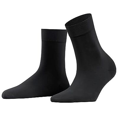 FALKE Dames Sokken Fine Softness 50 DEN W So halfdoorzichtig eenkleurig 1 paar, Zwart Black 3000, 35-38 FALKE Dames Sokken Fine Softness 50 DEN W So halfdoorzichtig eenkleurig 1 paar, Zwart Black 3000, 35-38