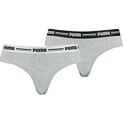 PUMA Braziliaans dames (verpakking van 2 stuks), grijs/grijs, XS PUMA Braziliaans dames (verpakking van 2 stuks), grijs/grijs, XS