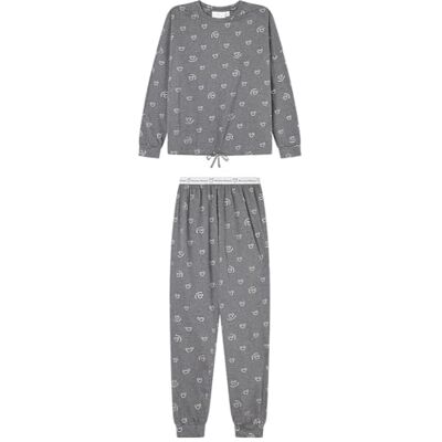 women'secret Lange pyjama voor dames, Multilicense Artic Collection, grijs, XS women'secret Lange pyjama voor dames, Multilicense Artic Collection, grijs, XS
