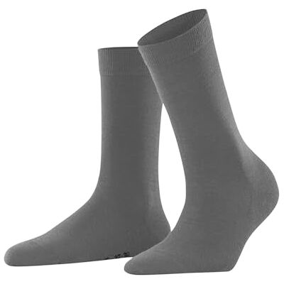 FALKE Dames Sokken Softmerino W So wol katoen eenkleurig 1 paar, Grijs Flanell 3210, 41-42 FALKE Dames Sokken Softmerino W So wol katoen eenkleurig 1 paar, Grijs Flanell 3210, 41-42