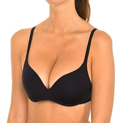 DIM 1 x push-up beha voor dames, zonder beugel, Invisifree, Zwart, 75B DIM 1 x push-up beha voor dames, zonder beugel, Invisifree, Zwart, 75B