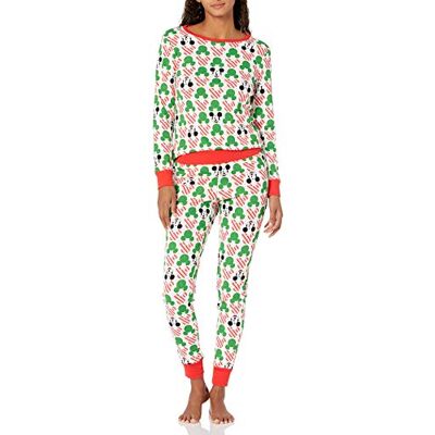 Amazon Essentials dames Disney Star Wars Marvel 2-delige snug-fit katoenen pyjama sets, Mickey Vakantie, XXL Amazon Essentials dames Disney Star Wars Marvel 2-delige snug-fit katoenen pyjama sets, Mickey Vakantie, XXL