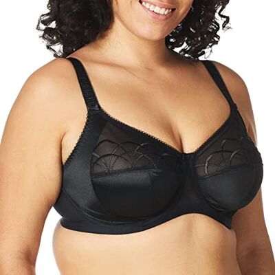 Elomi Cate 4030 Beugel Volledige Cup Gestreepte Ondersteunende BH, Zwart, 75N Elomi Cate 4030 Beugel Volledige Cup Gestreepte Ondersteunende BH, Zwart, 75N