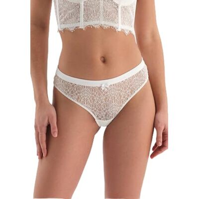 Dagi Dames Lace gedetailleerde G-string, wit, M, wit, M Dagi Dames Lace gedetailleerde G-string, wit, M, wit, M