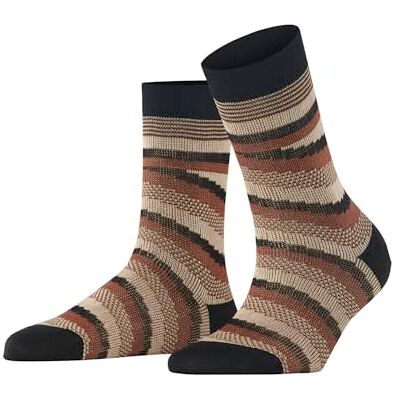 FALKE Dames Sokken Latin Mix W So katoen gedessineerd 1 paar, Zwart Black 3000, 41-42 FALKE Dames Sokken Latin Mix W So katoen gedessineerd 1 paar, Zwart Black 3000, 41-42