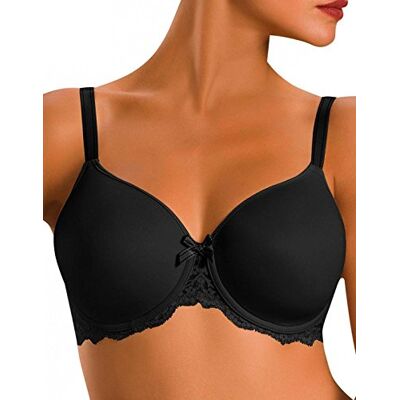 Chantelle Rive Gauche dames volledige dekking gladde beha, Zwart, 80F Chantelle Rive Gauche dames volledige dekking gladde beha, Zwart, 80F
