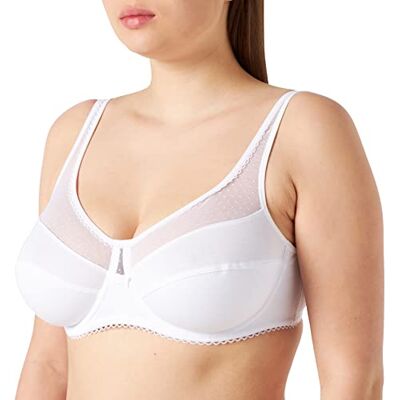 DIM Damesbeha met beugels, royaal biologisch katoen, 1 stuk, Wit, 80D DIM Damesbeha met beugels, royaal biologisch katoen, 1 stuk, Wit, 80D