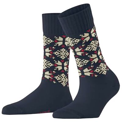 ESPRIT Dames Sokken Winter Star W So katoen wol gedessineerd 1 paar, Blauw Space Blue 6116, 35-38 ESPRIT Dames Sokken Winter Star W So katoen wol gedessineerd 1 paar, Blauw Space Blue 6116, 35-38
