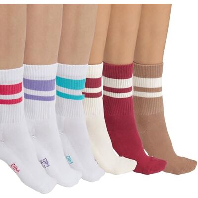 DIM Mi-sokken Eco sportstijl dames x6, Multi Blc/Caf/Retro/IV, 35-38 EU DIM Mi-sokken Eco sportstijl dames x6, Multi Blc/Caf/Retro/IV, 35-38 EU