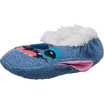 Disney womens Lilo & Stitch Teddy faux fur Slipper Sock, Blue Light, Fits Sock Size 9-11 Fits Shoe Size 4-10.5 US Disney womens Lilo & Stitch Teddy faux fur Slipper Sock, Blue Light, Fits Sock Size 9-11 Fits Shoe Size 4-10.5 US