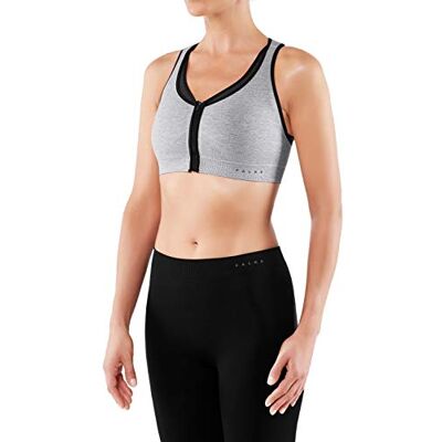 FALKE Veelzijdigheid voor dames, melange maximale ondersteuning, sportbeha, ademend, sneldrogend, grijs, naadloos voor middelgrote tot grote cupmaten en sterke impact sport hardlopen paardensport 1 stuk FALKE Veelzijdigheid voor dames, melange maximale ondersteuning, sportbeha, ademend, sneldrogend, grijs, naadloos voor middelgrote tot grote cupmaten en sterke impact sport hardlopen paardensport 1 stuk