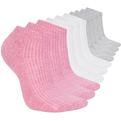 Skechers dames sokken, Pink Heather Multi, 42-44.5 EU Skechers dames sokken, Pink Heather Multi, 42-44.5 EU