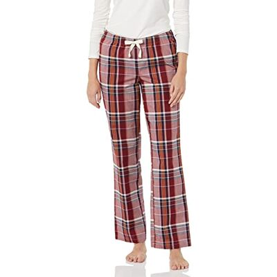 Amazon Essentials Dames Poplin Slaapbroek, Bourgondië Roest Mix Plaid, XX-Large Amazon Essentials Dames Poplin Slaapbroek, Bourgondië Roest Mix Plaid, XX-Large