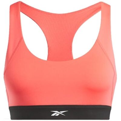 Reebok ID Train Racer Bra, Sunset Coral, M Reebok ID Train Racer Bra, Sunset Coral, M