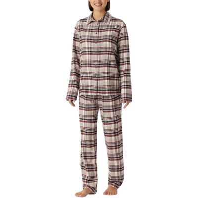 Schiesser Damespyjama, lang, badstof, warm, behaaglijk, feel-good-nachtkleding, Multicolor 2_182122, 48 Schiesser Damespyjama, lang, badstof, warm, behaaglijk, feel-good-nachtkleding, Multicolor 2_182122, 48