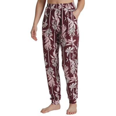 CALIDA Favourites Slaapbroek met zijzakken voor dames, van 100% katoen, Port Royal Red, 36/38 NL CALIDA Favourites Slaapbroek met zijzakken voor dames, van 100% katoen, Port Royal Red, 36/38 NL