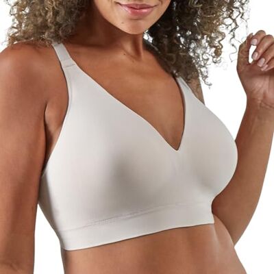 Bali Women's Wireless, Comfort Revolution Modern Seamless, Flex-to-Fit Wirefree Bra, Sandshell Bali Women's Wireless, Comfort Revolution Modern Seamless, Flex-to-Fit Wirefree Bra, Sandshell
