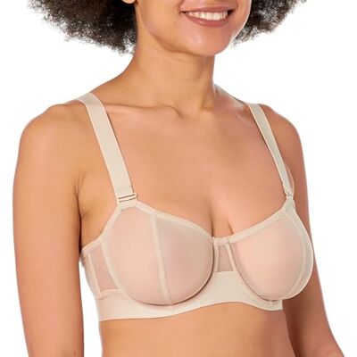 DKNY Women's Sheers Convertible Strapless Bra, Cashmere DKNY Women's Sheers Convertible Strapless Bra, Cashmere