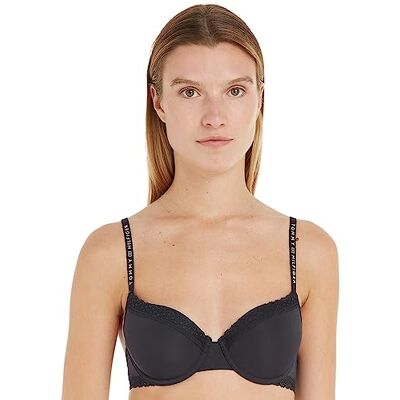 Tommy Hilfiger Demi-Plunge BH Zwart, Zwart, 80C Tommy Hilfiger Demi-Plunge BH Zwart, Zwart, 80C