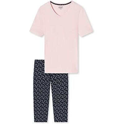 Uncover by Schiesser Schiesser Damespyjama 3/4, Roze, 36 Uncover by Schiesser Schiesser Damespyjama 3/4, Roze, 36