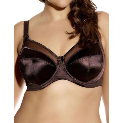 GODDESS Keira gestreepte beugelbeha voor dames, volledige dekking, Chocolade, 90E GODDESS Keira gestreepte beugelbeha voor dames, volledige dekking, Chocolade, 90E