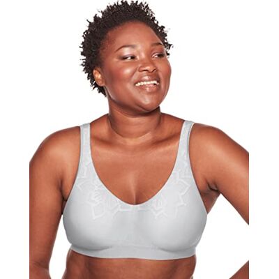 Bali Comfort Revolution Beugelloze beha met intelligente maten, zonder aanzet (1 stuk), Kristalgrijze Azteeks, XXL Bali Comfort Revolution Beugelloze beha met intelligente maten, zonder aanzet (1 stuk), Kristalgrijze Azteeks, XXL