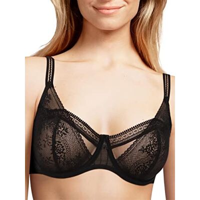 Passionata dames Maddie 47H1 halve cup beha, zwart, 75B Passionata dames Maddie 47H1 halve cup beha, zwart, 75B