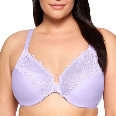 Glamorise Vrouwen Plus Size Front-Close T-Back Wonderwire Onderdraad #1246, 105H Glamorise Vrouwen Plus Size Front-Close T-Back Wonderwire Onderdraad #1246, 105H