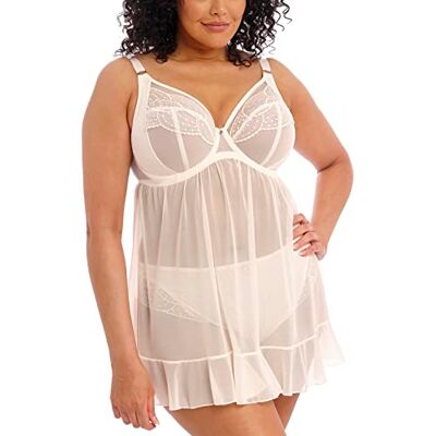 Elomi Grote maat babydoll met geïntegreerde beha Priya Vanilla 95L, Vanille, 95L Elomi Grote maat babydoll met geïntegreerde beha Priya Vanilla 95L, Vanille, 95L