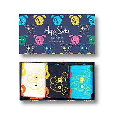 Happy Socks 3-Pack Mixed Dog Socks Gift Set, Kleurrijke en Leuke, Sokken voor Dames en Heren, Groen-Blauw-Oranje-Geel-Roze-Wit (41-46) Happy Socks 3-Pack Mixed Dog Socks Gift Set, Kleurrijke en Leuke, Sokken voor Dames en Heren, Groen-Blauw-Oranje-Geel-Roze-Wit (41-46)