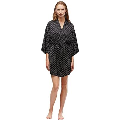 KARL LAGERFELD Dames Kl Monogram Kimono, Zwart, XS KARL LAGERFELD Dames Kl Monogram Kimono, Zwart, XS