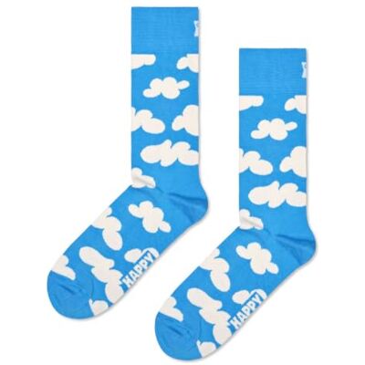 Happy Socks Cloudy Katoen Sokken Dames Heren Lichtblauw Wit 36-40 Happy Socks Cloudy Katoen Sokken Dames Heren Lichtblauw Wit 36-40