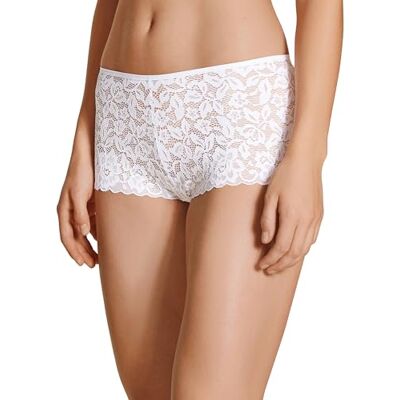 CALIDA Natural Comfort Lace Panty voor dames, regular cut, met elastische kant, wit, 36-38 CALIDA Natural Comfort Lace Panty voor dames, regular cut, met elastische kant, wit, 36-38