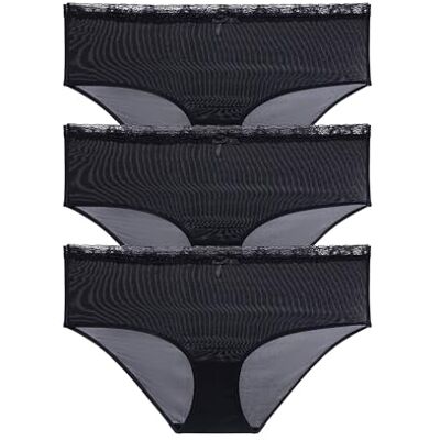 DORINA Midi Essential damesslip van microvezel, zwart, maat XS, zacht, ademend en comfortabel voor dagelijks gebruik DORINA Midi Essential damesslip van microvezel, zwart, maat XS, zacht, ademend en comfortabel voor dagelijks gebruik