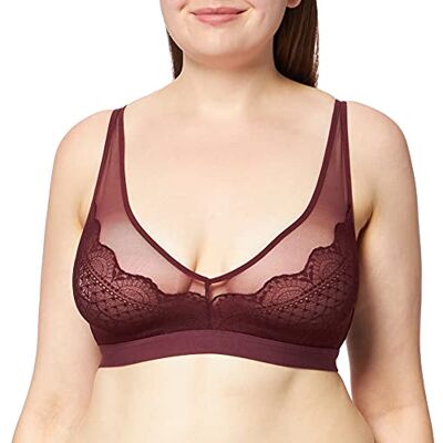 Schiesser Dames zachte cups beha, wijnrood, 70C Schiesser Dames zachte cups beha, wijnrood, 70C
