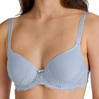 CALIDA Sensual Secrets Spacer-beha voor dames, verstelbare bandjes, met kanten details, gevormde cups, New Harmony Blue, 70C CALIDA Sensual Secrets Spacer-beha voor dames, verstelbare bandjes, met kanten details, gevormde cups, New Harmony Blue, 70C