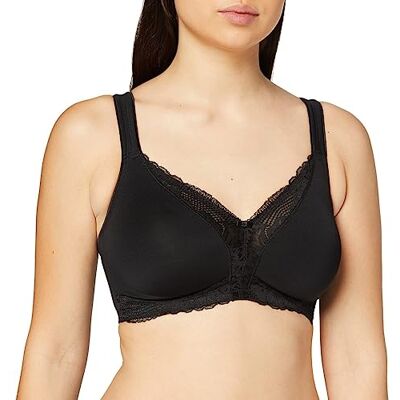 Triumph Modern kant+katoen N Beha dames, Zwart, 95D Triumph Modern kant+katoen N Beha dames, Zwart, 95D
